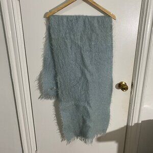 Vintage Mohair/Wool Large Scarf- blue